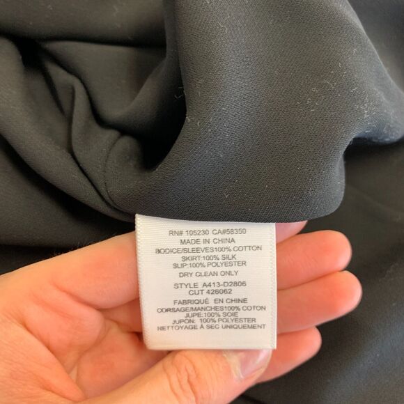 Joie Jordie Lace Dress Womens XS Extra Small Black Lace Bodice Attach Silk Slip - Picture 14 of 16